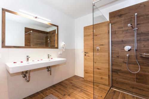 Koupelna v ubytování Landhotel Hinteraigengut
