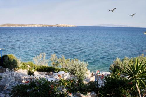 a view of a large body of water at Nissiotiko Hotel in Drios