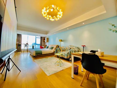 Un lugar para sentarse en Huangshan Sky Small Nest B&B