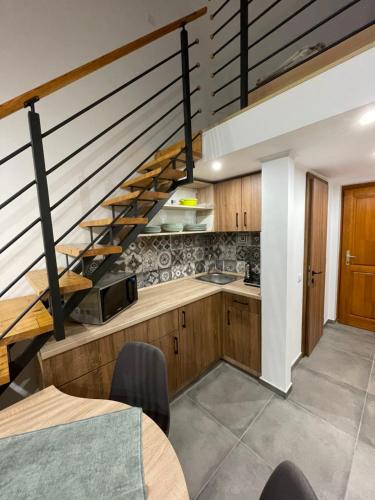 Dapur atau dapur kecil di Marcell Apartman