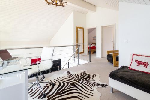Chalet Hannegg Penthouseにあるベッド