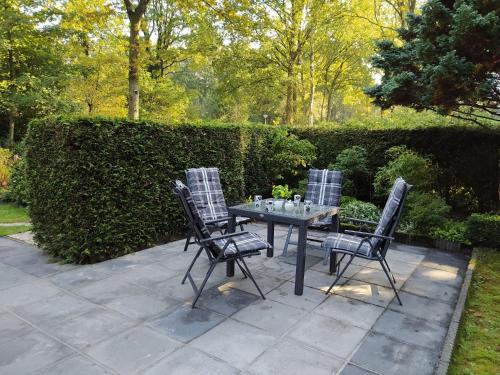 a table and four chairs on a patio at Valouwe 54 in Appelscha