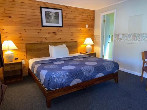 A Holiday Motel - Maggie Valley tesisinde bir odada yatak veya yataklar
