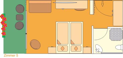 a floor plan of a house with at Alpenhotel DAS KÜREN in Hirschegg