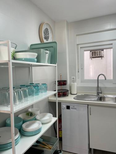A kitchen or kitchenette at Nuestro Rinconcito del Soho