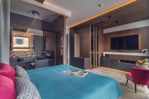 Katil atau katil-katil dalam bilik di Marin Exclusive Apartment & Private Garage