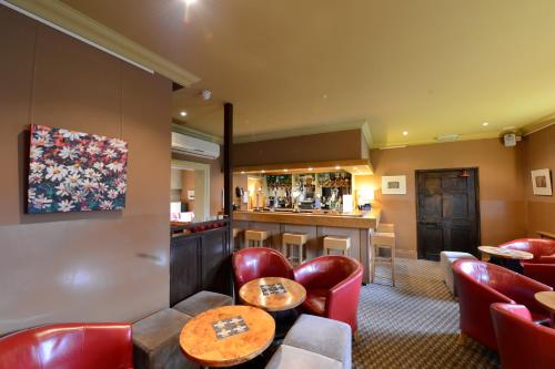 
The lounge or bar area at The Old Orleton Inn
