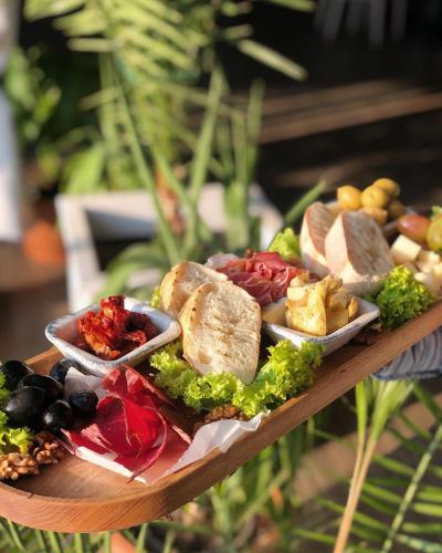 a plate of food with different types of food on it at Старый Бастион in Bender