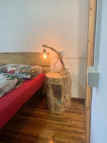 Postel nebo postele na pokoji v ubytování Ul baitin da In Re