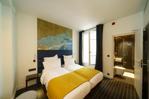 מיטה או מיטות בחדר ב-Hotel Scarlett