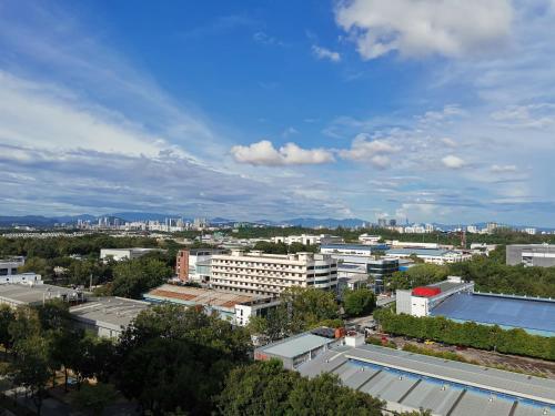 an aerial view of a city with buildings at HINODE Geniehome 3BR free WIFI and CARPARK at Utropolis Shah Alam in Shah Alam