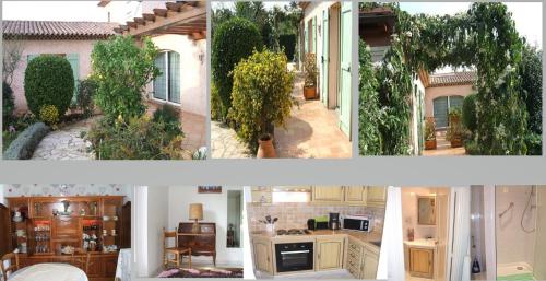 a collage of photos of a kitchen and a house at Dolce-Nido in Mougins