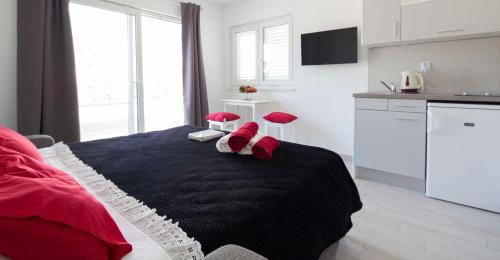Postel nebo postele na pokoji v ubytování Filipetti beach