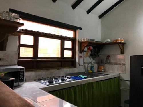 Ett kök eller pentry på Villas del Porvenir