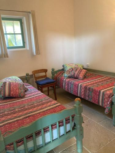 Le Gîte d'Olves房間的床
