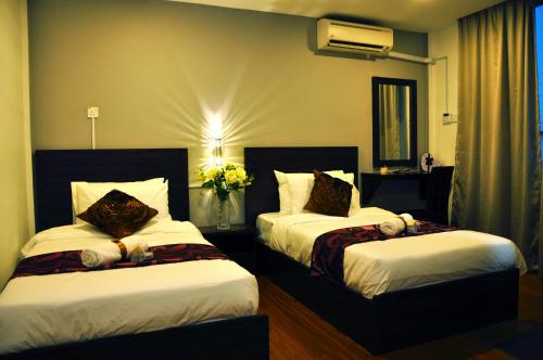Katil atau katil-katil dalam bilik di D'View Hotel