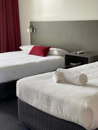 Cama o camas de una habitación en Country Roads Motor Inn Dysart