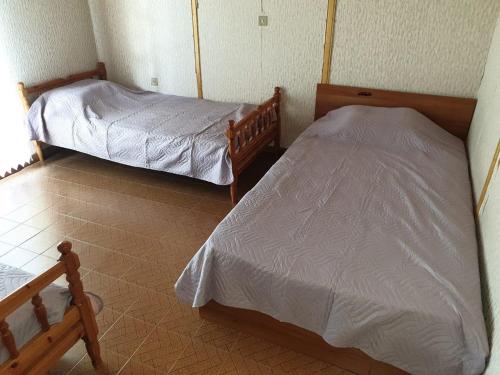 Een bed of bedden in een kamer bij House in a village of Taygetus