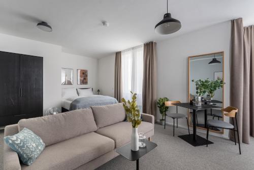 Posezení v ubytování limehome Linz Friedrichstraße