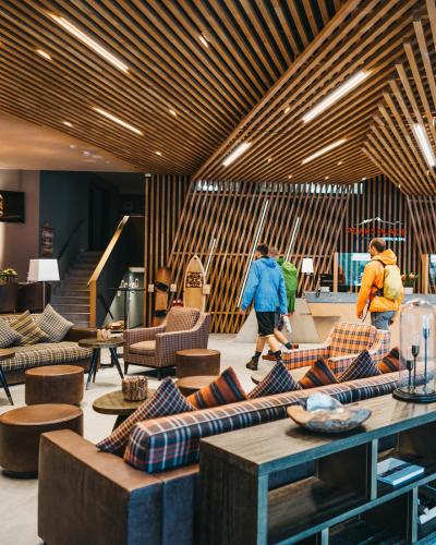 Zona de estar de Peaks Place Apartments & SPA