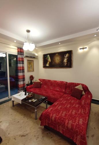 Χώρος καθιστικού στο Villa Rayan