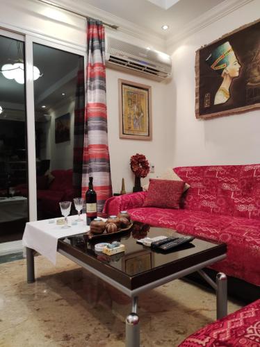 Χώρος καθιστικού στο Villa Rayan