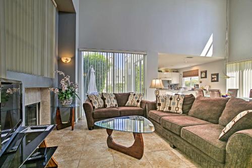 Cathedral City Condo with Hot Tub and Fireplace!