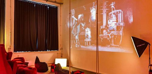 TV o dispositivi per l'intrattenimento presso Loft with Home Cinema