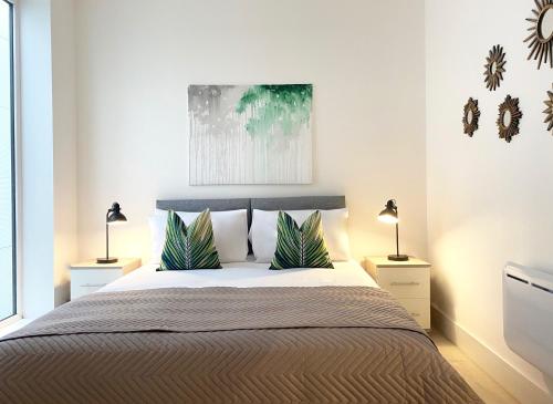 Ένα ή περισσότερα κρεβάτια σε δωμάτιο στο Fleets Height Apartment Ten