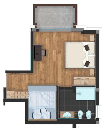 El plano del piso de Hotel Wolf