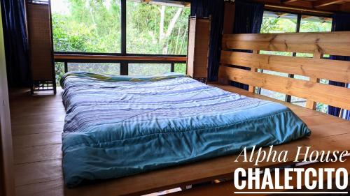 Una cama o camas en una habitación de Alpha House