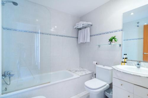 Koupelna v ubytování Hotel Ancora