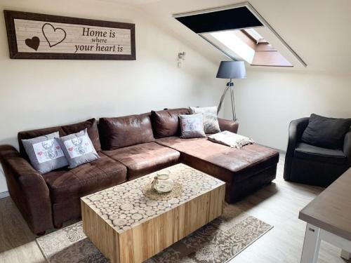 Χώρος καθιστικού στο Ferienwohnung Hauzenberg Blick