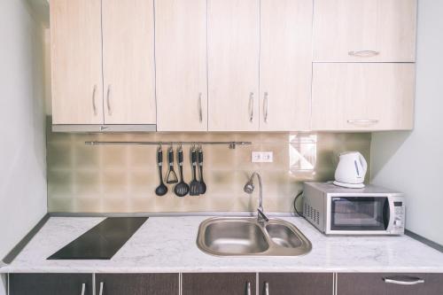 Η κουζίνα ή μικρή κουζίνα στο Gudauri Palace apartments in New Gudauri