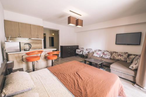 Η κουζίνα ή μικρή κουζίνα στο Gudauri Palace apartments in New Gudauri