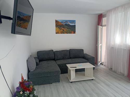 a living room with a couch and a table at IGLIKA 2 SNOWY NIGHT V 31 in Borovets