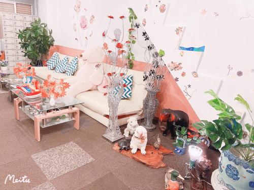 Ruang duduk di Yoshidoku Inn Domemae 1 - Close to USJ World Expo Airport吉徳家庭旅館1ドーム前近万博USJ空庭菓匠温泉大阪城公园难波心斋桥関西空港直达免费寄存旅行箱