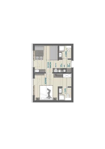a floor plan of a building at Appartements Rofangarten in Maurach