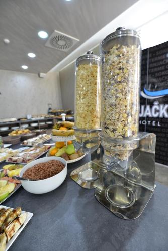a buffet line with many different types of food at Spa Resort & Hotel Vrnjačke Terme in Vrnjačka Banja