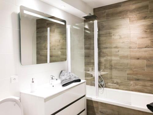 Ένα μπάνιο στο Résidence Altitude 1700