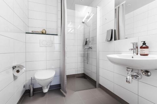 Kúpeľňa v ubytovaní Biz Apartment Bromma