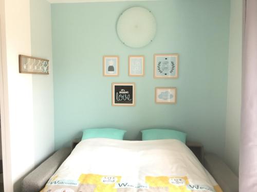 Ένα ή περισσότερα κρεβάτια σε δωμάτιο στο Rêve de Thau