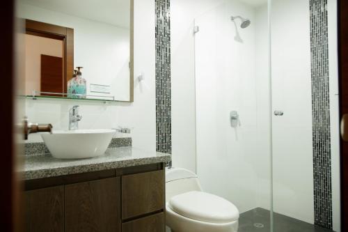 Ett badrum på Wanderlot - Departamento Leganza - Penthouse Lujoso