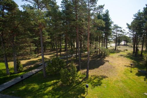 an overhead view of a park with trees at Saaremaa Rannahotell ' Beach Hotel in Mändjala