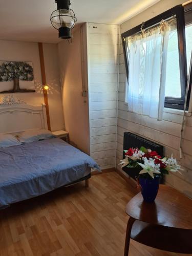 Postel nebo postele na pokoji v ubytování gîte Les Ajoncs - Closeries du Golfe