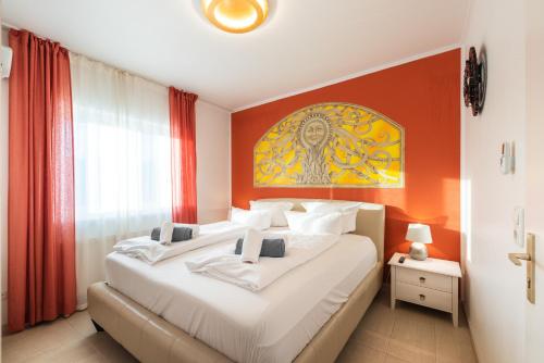 Katil atau katil-katil dalam bilik di Hotel Ziegelruh