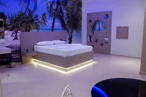 Katil atau katil-katil dalam bilik di motel exótic