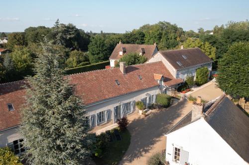 eine Luftaufnahme eines Hauses in der Unterkunft Le Clos de La Rousseliere in Francueil