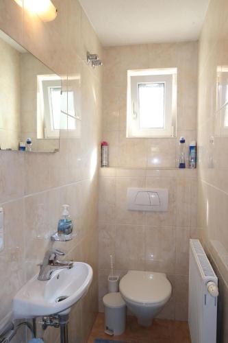 a bathroom with a sink and a toilet at Holiday Home Aster by Interhome in Tösens