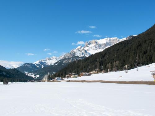 a frozen lake with mountains in the background at Apartment Ardoney-1 by Interhome in Campitello